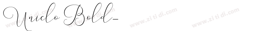 Uniclo Bold字体转换